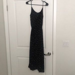 H&M Full Length Black Mini-Pleated Dress